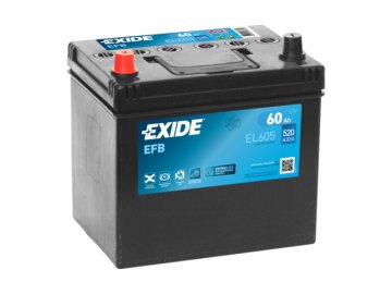 Autobatéria EXIDE EFB 60Ah, 12V, EL605