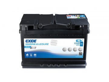 Batéria EXIDE DUAL EFB 70Ah, 12V, EZ600 (EZ 600)