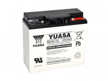 YUASA Trakčná batéria REC22-12I, 22Ah, 12V