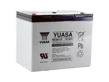 YUASA Trakčná batéria REC80-12I, 80Ah, 12V