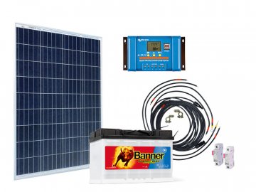 Solárna sada Victron Energy 115Wp, batéria Banner 75Ah