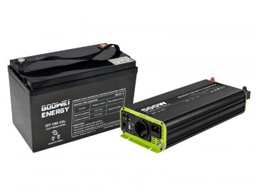Záložný zdroj pre obehové čerpadlo-set meniča KOSUN (500W) a batérie GOOWEI ENERGY (100Ah)