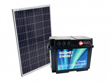 Set GOOWEI ENERGY lítiový batériový box (120Ah)+ solárny panel Victron 115W, 12V