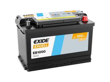Autobatéria EXIDE Excell 100Ah, 12V, EB1000