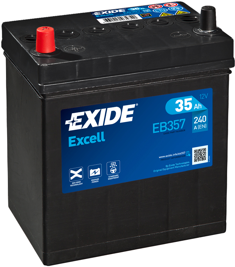 Exide Excell 12V 35Ah 240A EB357