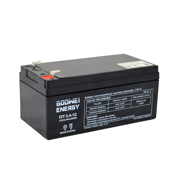 Staničná (záložná) batéria GOOWEI ENERGY OT3.4-12, 3,4Ah,12V ( VRLA )