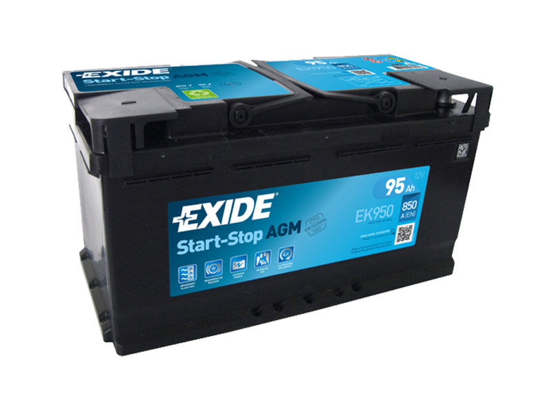 Exide Micro-hybrid AGM 12V 95Ah 850A EK950