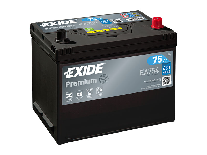 Exide Premium 12V 75Ah 630A EA754