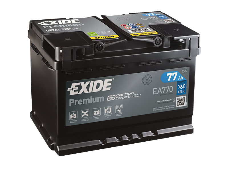 Exide Premium 12V 77Ah 760A EA770