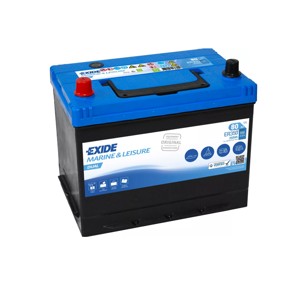 Exide Dual 12V 80Ah 510A ER350