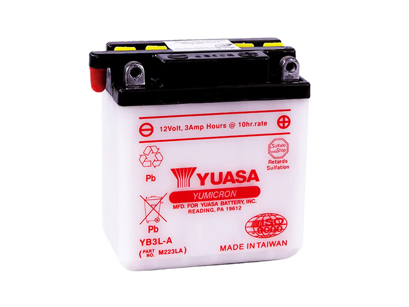 E-shop Motobatéria YUASA (originál) YB3L-A, 12V, 3Ah