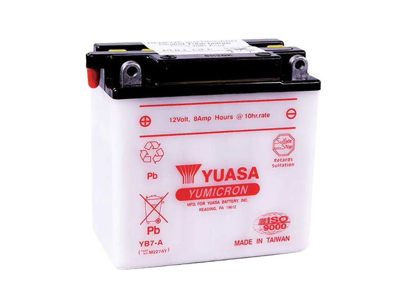 E-shop Motobatéria YUASA (originál) YB7-A, 12V, 8Ah