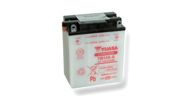 Motobatéria YUASA (originál) YB12A-A, 12V, 12Ah