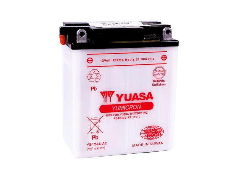 E-shop Motobatéria YUASA (originál) YB12AL-A2, 12V, 12Ah dodávané vrátane balenia akumulátorovej kyseliny