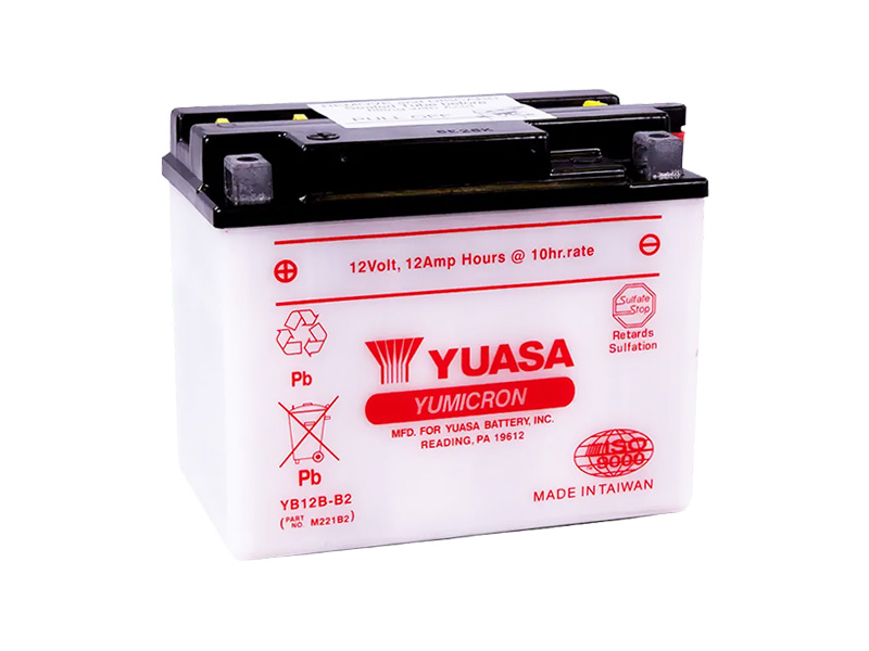 E-shop Motobatéria YUASA (originál) YB12B-B2, 12V, 12Ah dodávané vrátane balenia akumulátorovej kyseliny