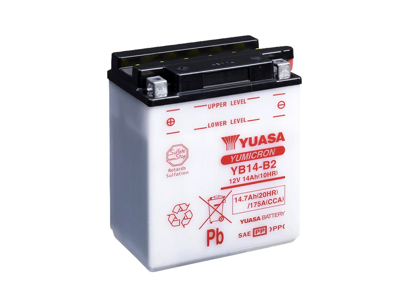 E-shop Motobatéria YUASA (originál) YB14-B2, 12V, 14Ah