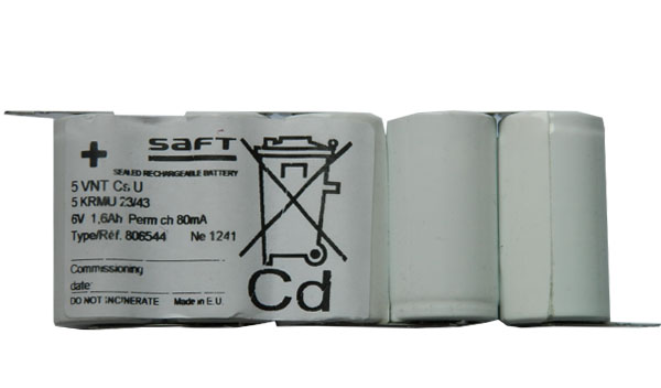 Batéria pre núdzové svetlá, osvetlenie SAFT 6,0V 1600mAh vysokoteplotné (5SBSVTCs)