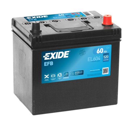 Exide Start-Stop EFB 12V 60Ah 520A EL604
