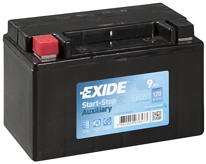 Exide Start-Stop 12V 9Ah 120A EK091