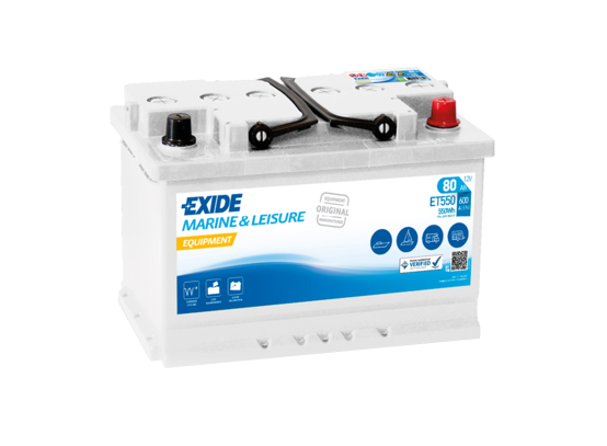 Exide EQUIPMENT 12V 80Ah 600A ET550