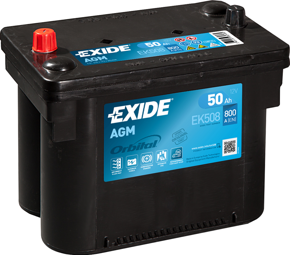 Exide Start-Stop AGM 12V 50Ah 800A EK508