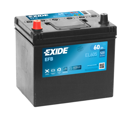 Exide Start-Stop EFB 12V 60Ah 520A EL605