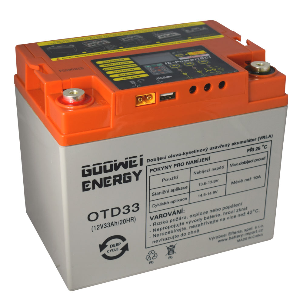 DEEP CYCLE GEL GOOWEI ENERGY OTD33 12V 33Ah