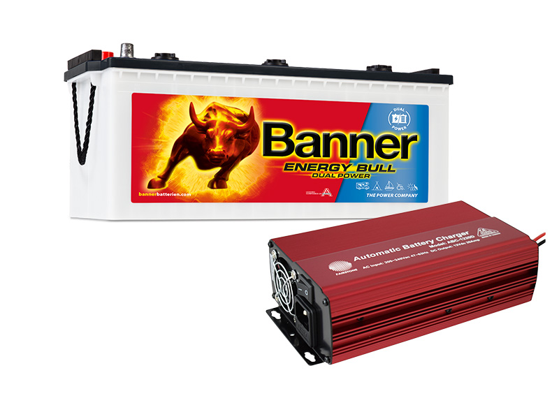 Sada trakčná batéria Banner Energy Bull 96351 (12V-190Ah) + nabíjačka FST ABC-1220D (12V-20A)