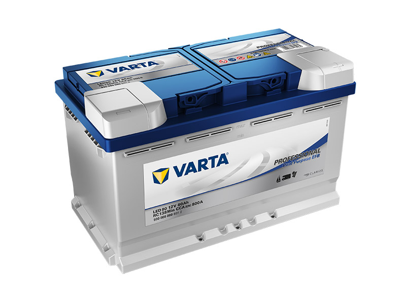 Trakčná batéria VARTA Professional Dual Purpose EFB 80Ah, 12V, LED80