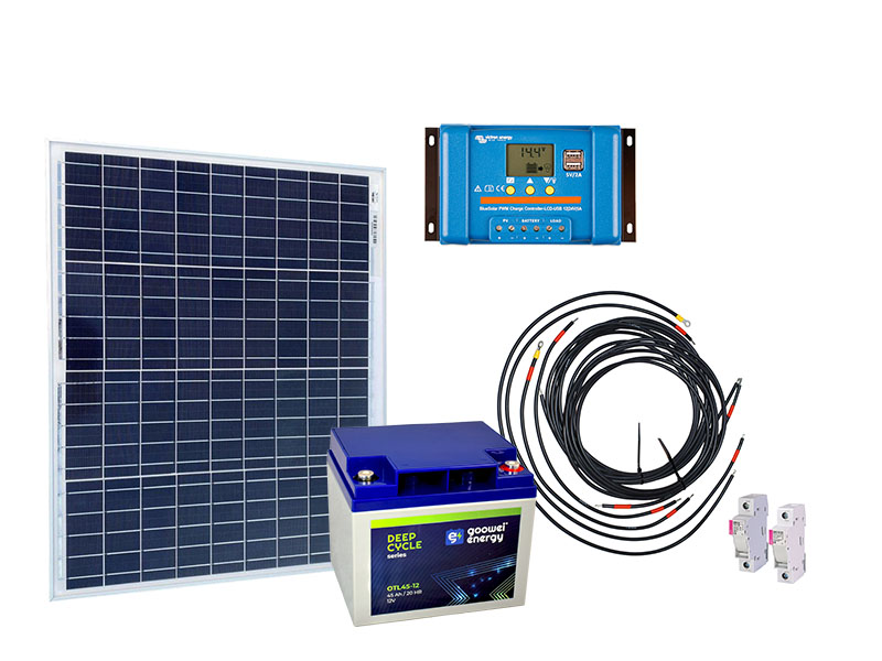 Solárna sada Victron Energy 60Wp, batéria Goowei Energy 45Ah