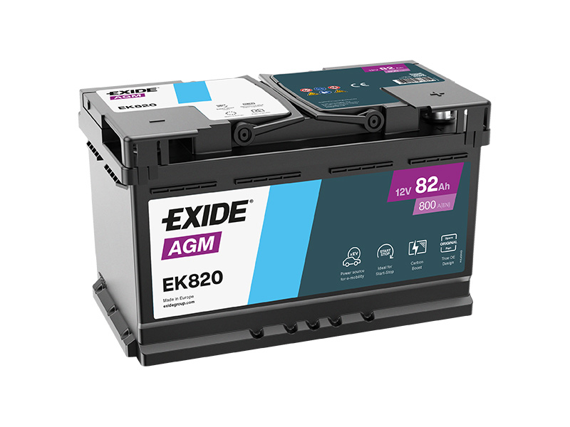 Exide AGM 12V 82Ah 800A EK820