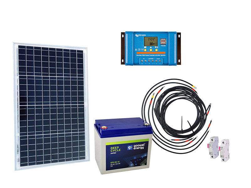 Solárna sada Victron Energy 45Wp, batéria Goowei Energy 35Ah