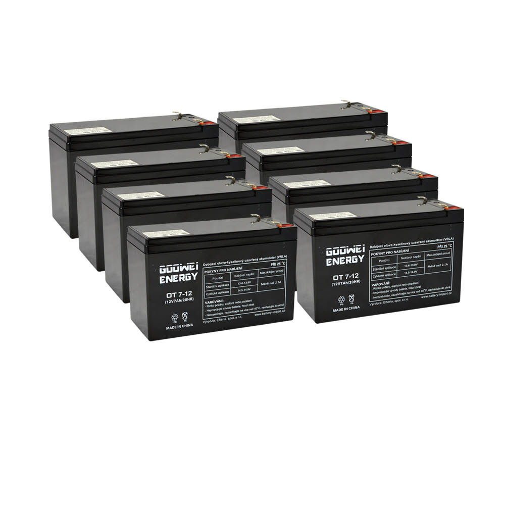 Batérie pre UPS (8x Goowei Energy OT7.2-12 F2)