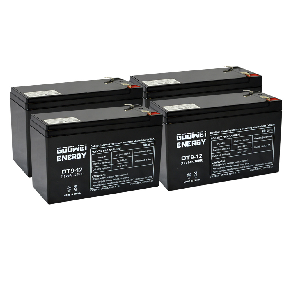 Batérie pre UPS (4x Goowei Energy OT9-12)