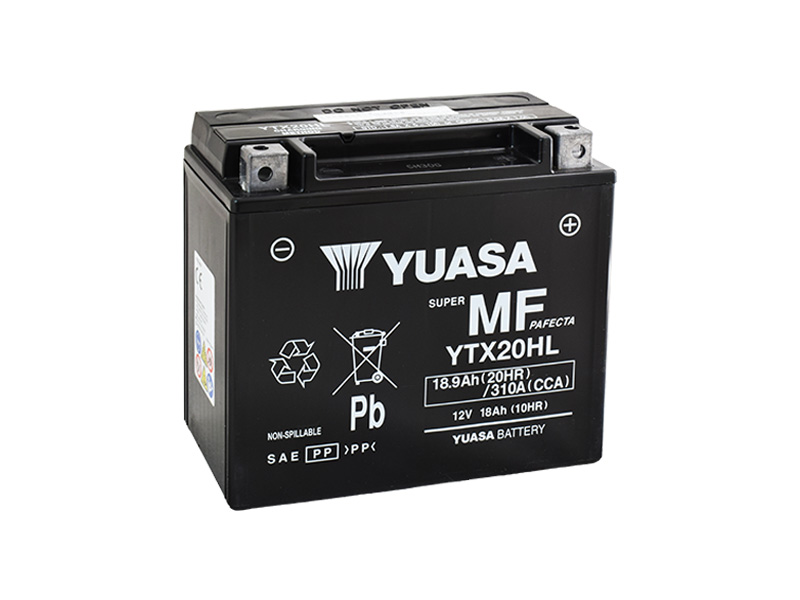 Motobatéria YUASA YTX20HL (factory activated), 12V, 18Ah