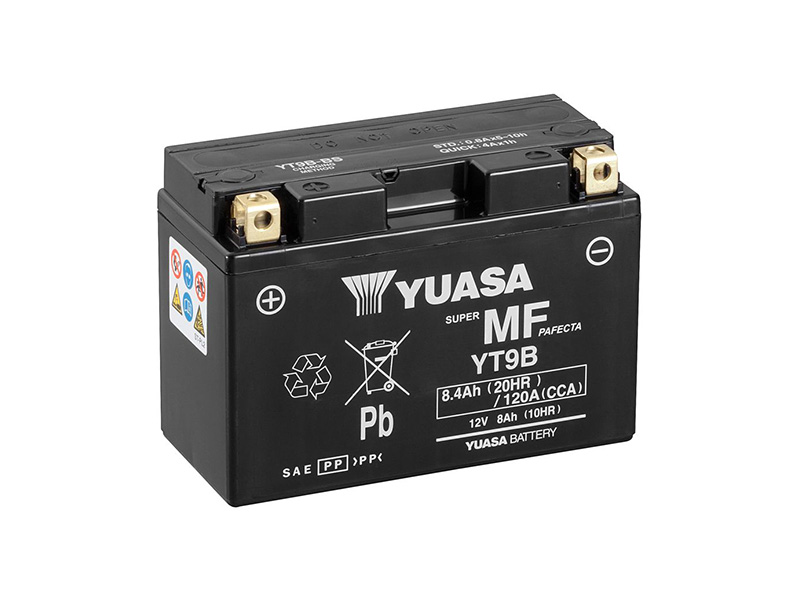 E-shop Motobatéria YUASA YT9B (factory activated), 12V, 8Ah