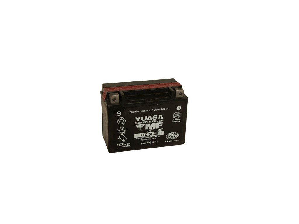 Motobaterie YUASA (originál) YTX15L-BS, 12V,  13Ah