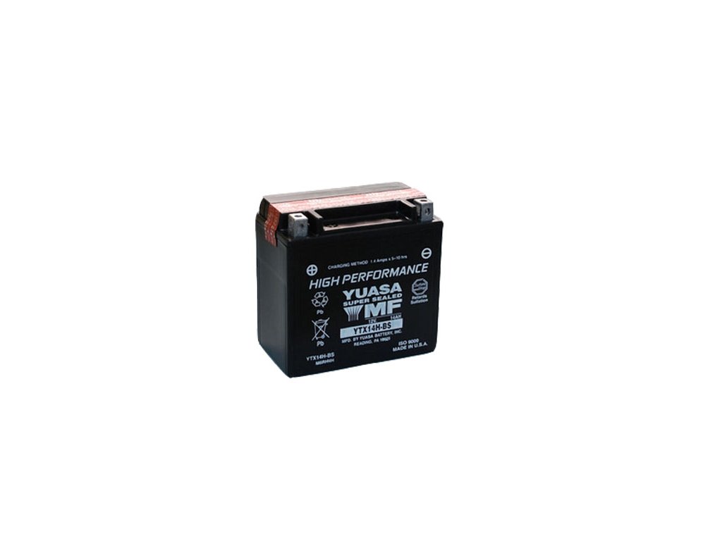 Motobaterie YUASA (originál) YTX14H-BS, 12V,  12Ah