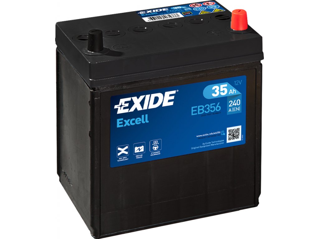 Autobaterie EXIDE Excell 35Ah, 240A, 12V, EB356