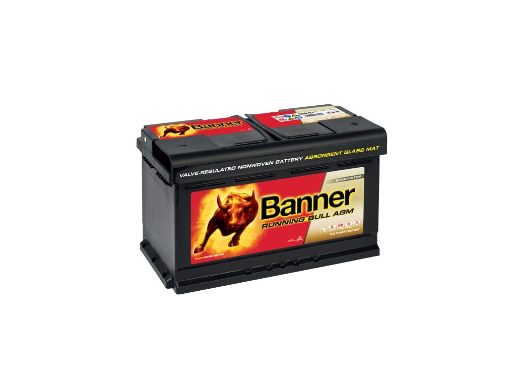 Batt. AGM Banner Start & Stop Running Bull 58001 12V-80Ah 800A (+)