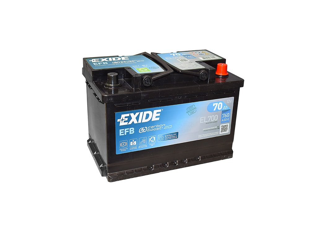 Exide EL700 12v 70Ah 720A EFB Stop Start Battery (096 EFB) From