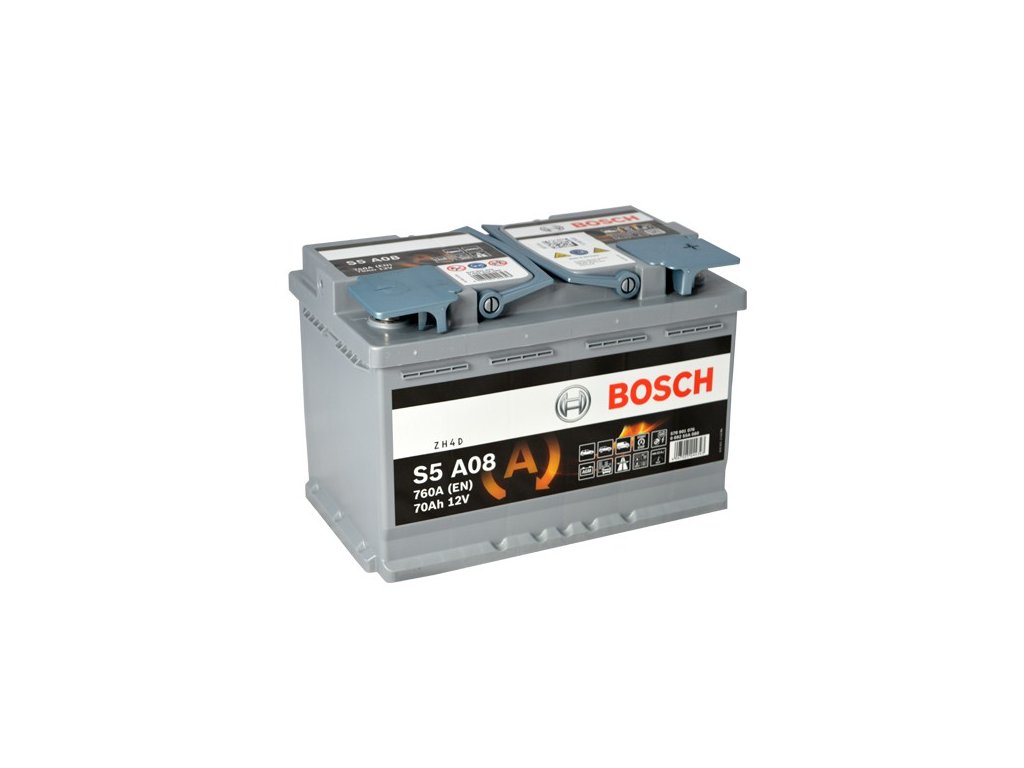 Autobaterie BOSCH S5A 080, 70Ah, 12V, AGM (0 092 S5A 080) 