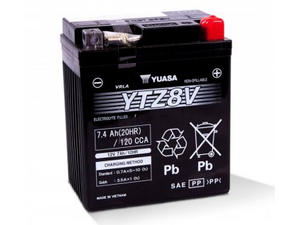 Motobaterie YUASA (originál, factory activated) YTZ8V, 12V, 7Ah