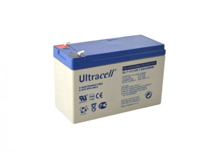 Ultracell UL7-12F2 (12V - 7Ah), VRLA-AGM záložní baterie
