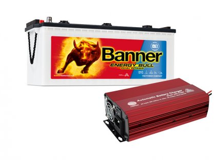 Set trakční baterie Banner Energy Bull 96351 (180Ah) + nabíječka FST ABC-1220D (20A), 12V