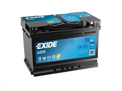 Autobaterie EXIDE AGM, 72Ah, 12V, EK720