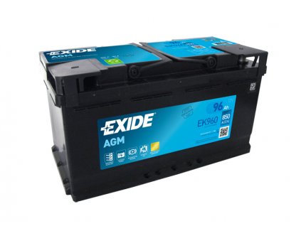 Autobaterie EXIDE AGM, 96Ah, 12V, EK960