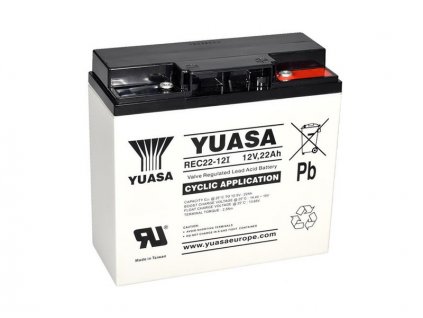 Trakční baterie YUASA REC22-12I, 22Ah, 12V