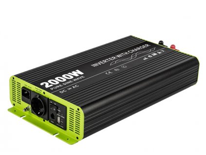 KOSUN měnič napětí s nabíječkou DC24V / AC230V, 2000W