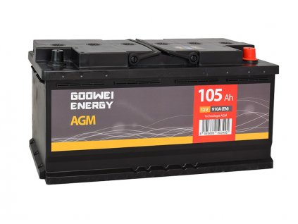 Autobaterie GOOWEI ENERGY AGM 105Ah, 12V, 910A